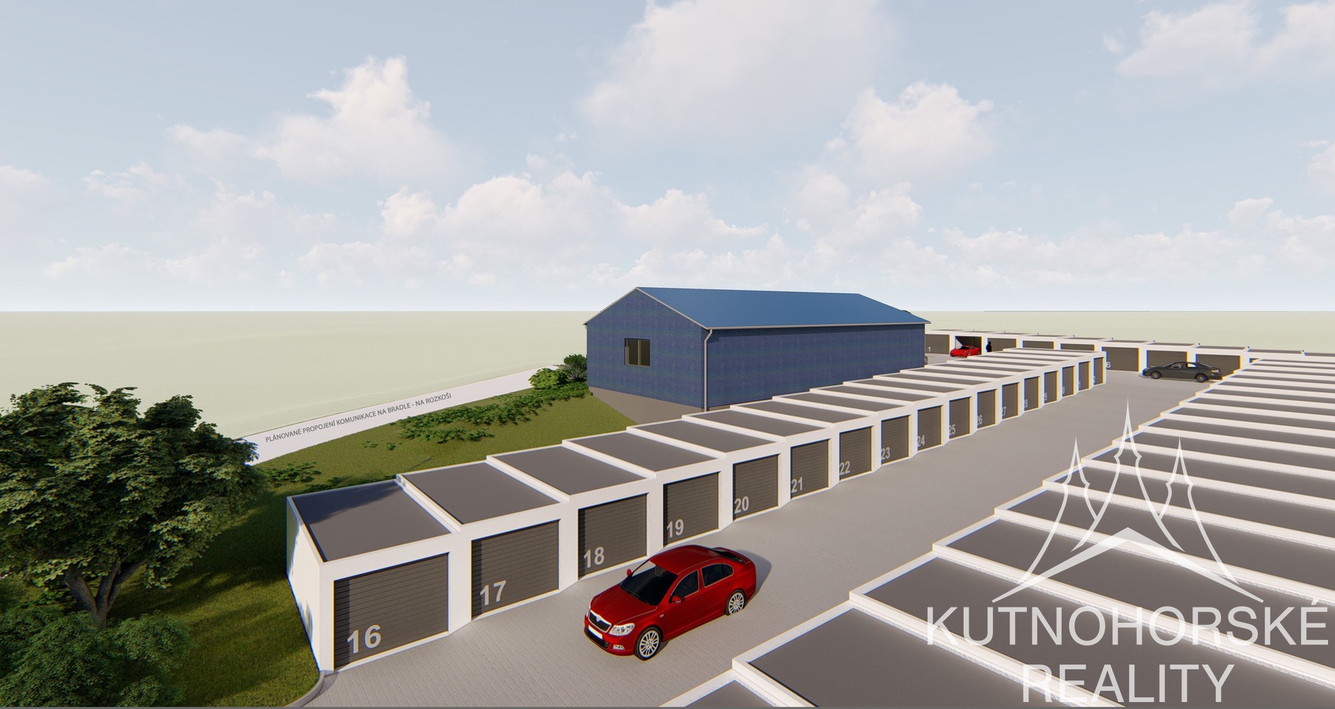 Prodej nových garáží – 18 m2