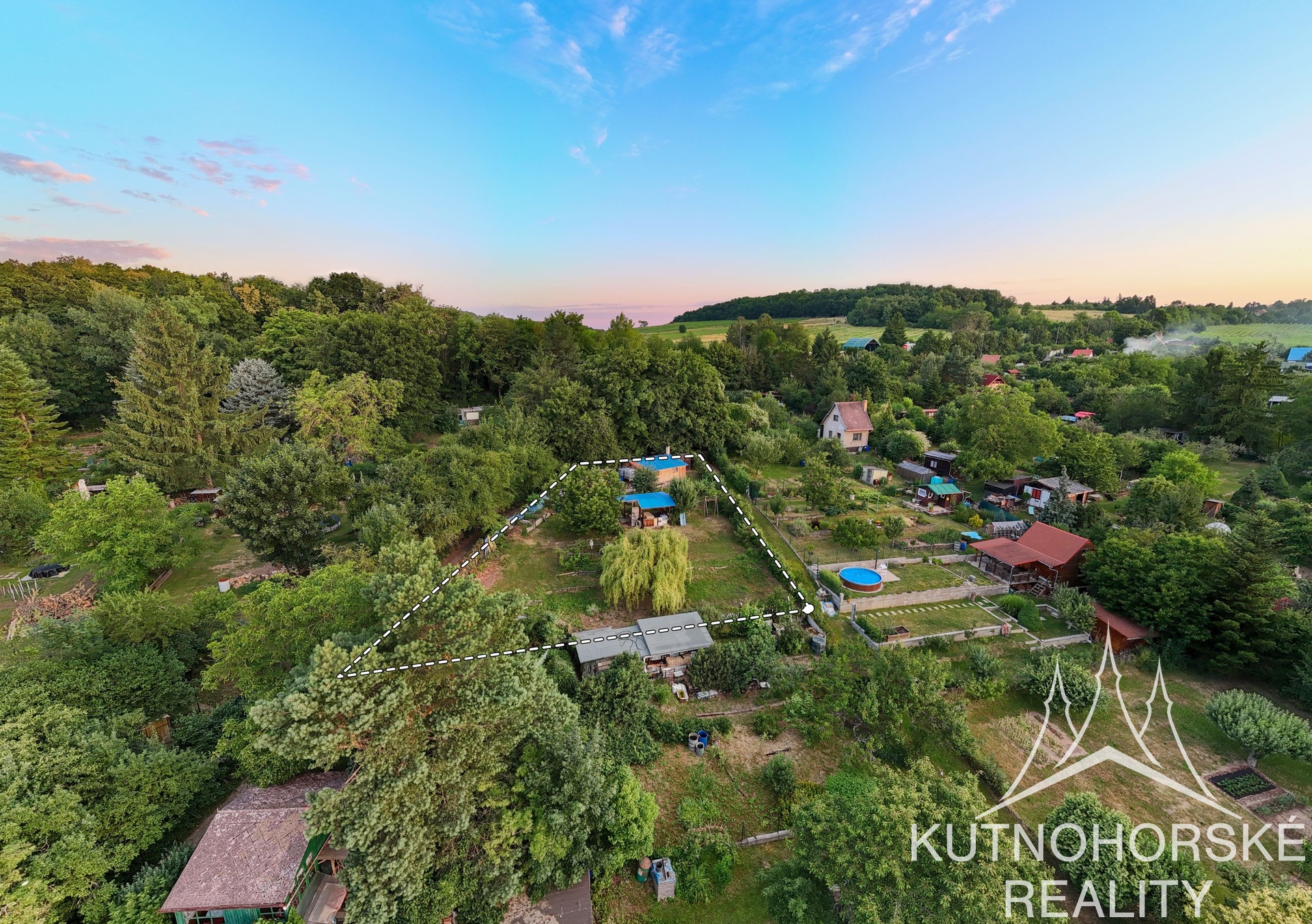 Prodej zahrady 684m2, Kutná Hora – Kaňk