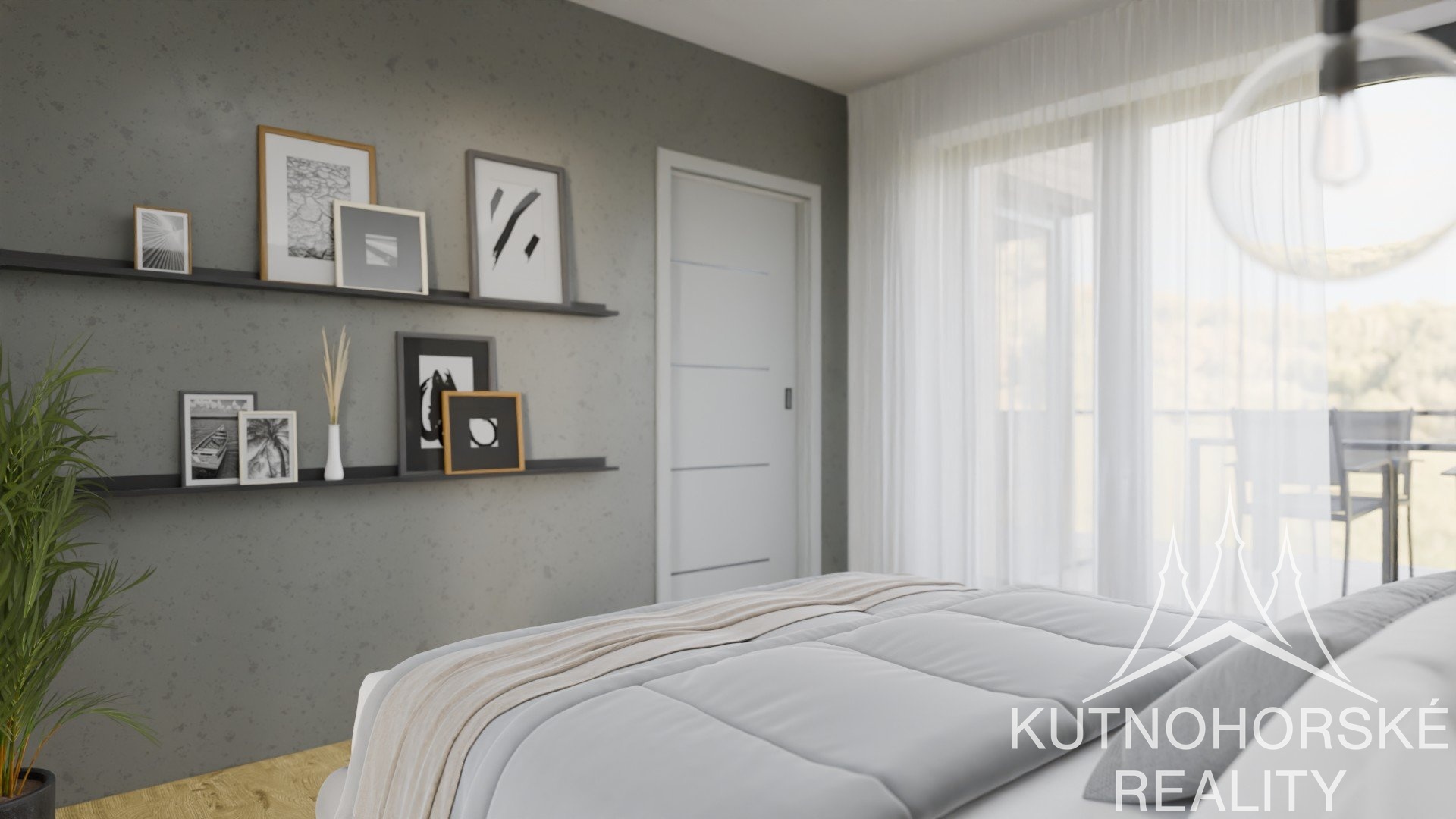 Prodej novostavby 2+kk, 48 m² s prostornou terasou 21 m² a dechberoucím výhledem na chrám sv. Barbory – Kutná Hora