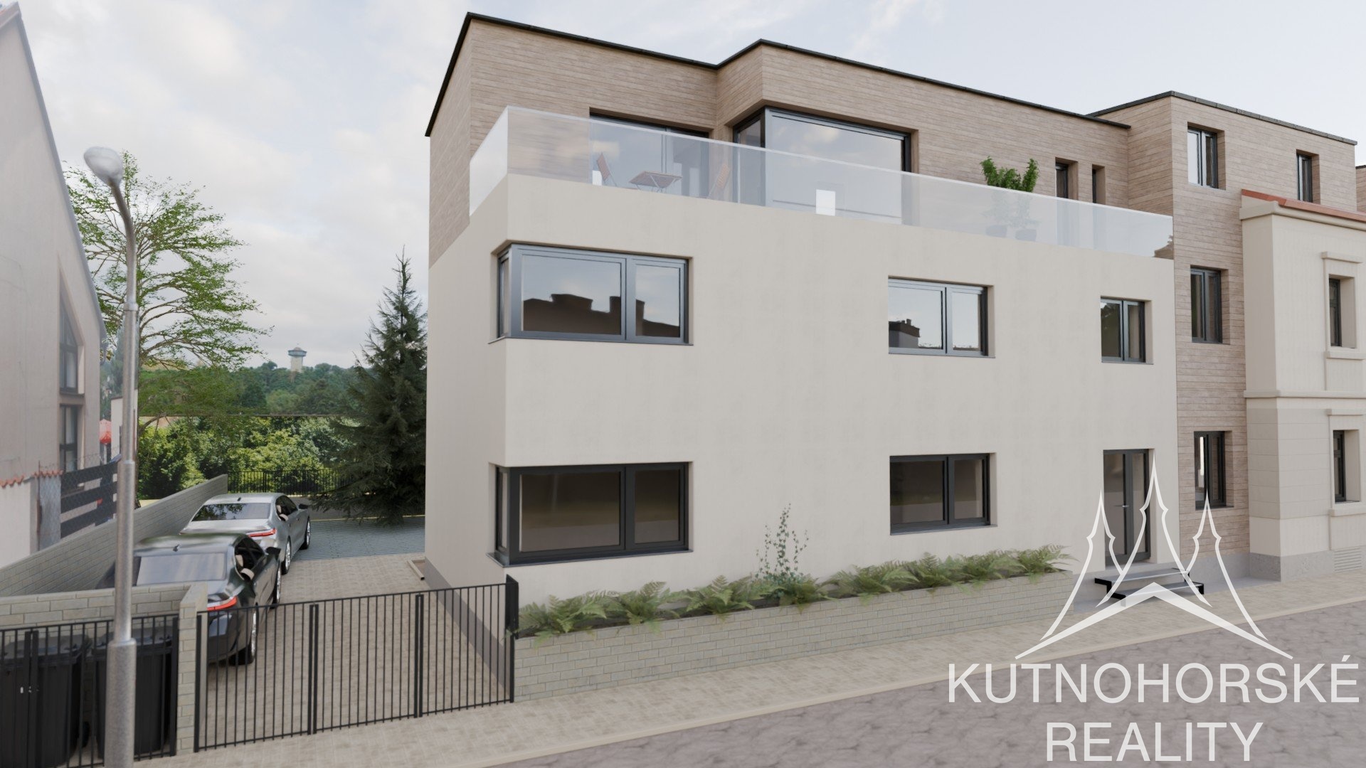 Prodej novostavby 2+kk, 48 m² s prostornou terasou 21 m² a dechberoucím výhledem na chrám sv. Barbory – Kutná Hora