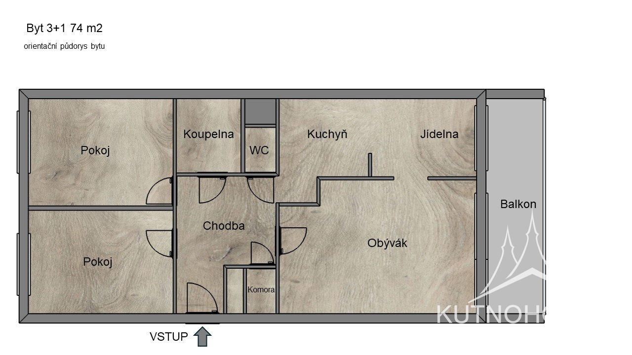Pronájem vybaveného bytu 3+1 s balkonem, 74 m², Kolín