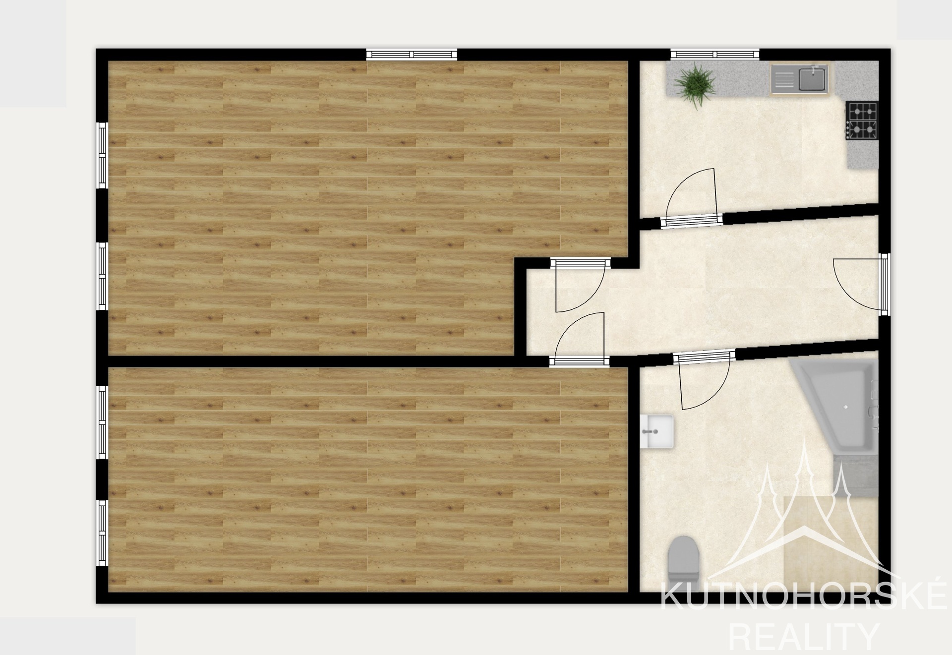 Prodej bytu 2+1 54 m², Kutná Hora-Vnitřní Město