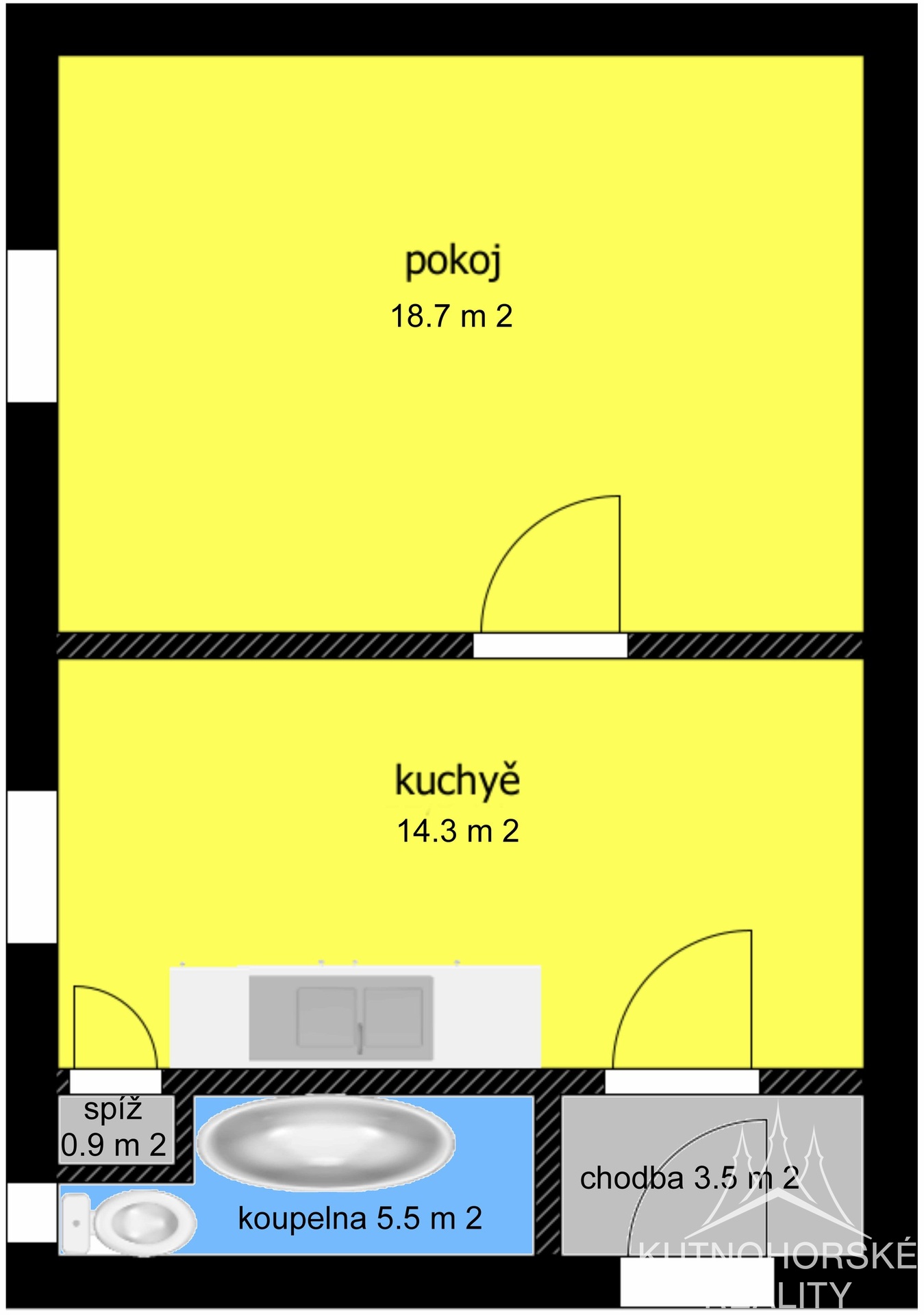 Prodej bytu 1+1, 43 m², Kolín IV Havlíčkova ulice