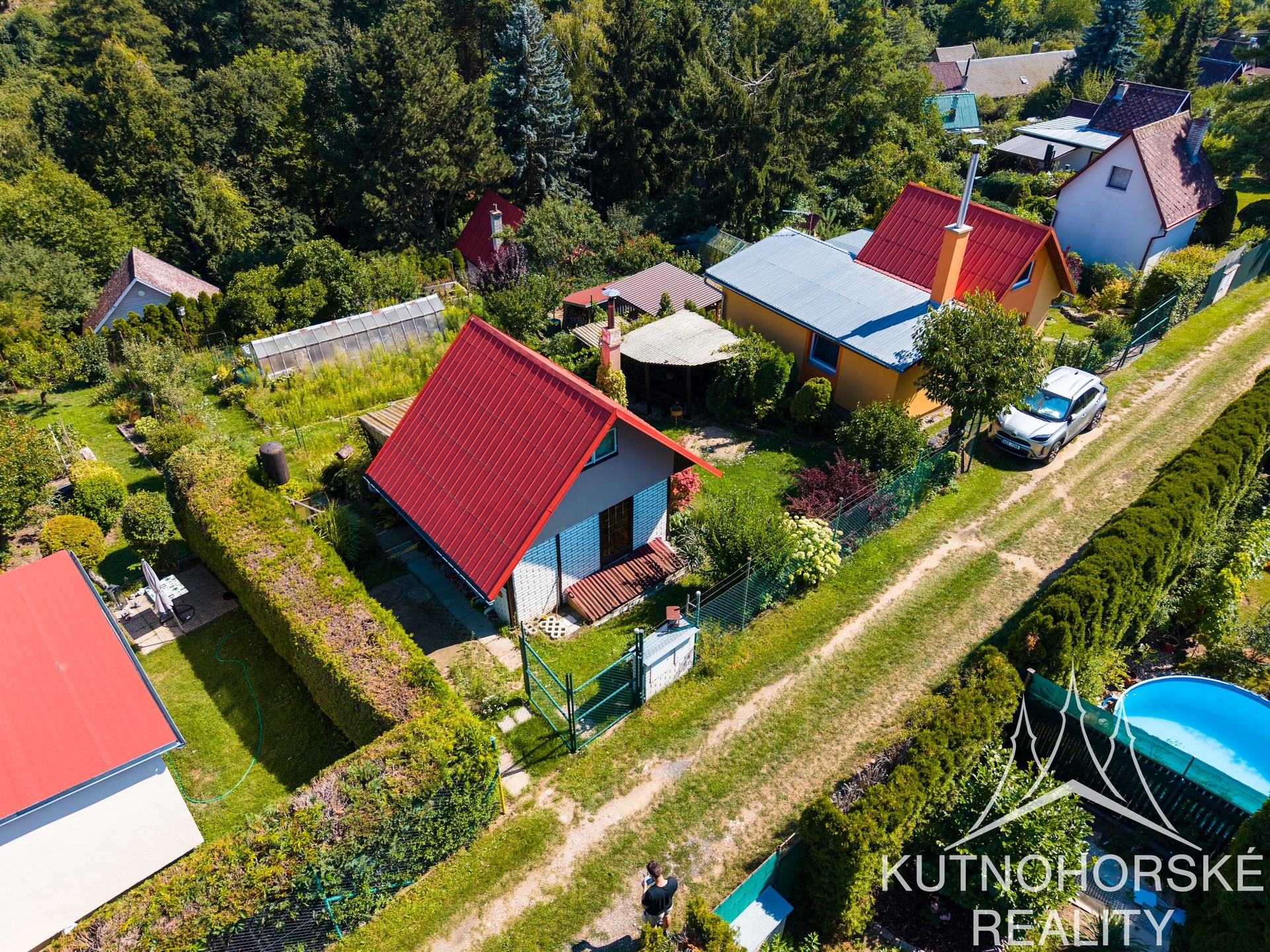 Prodej zahrádkářské chatky se zahradou 386 m2 v osadě Perštejnec u Kutné Hory