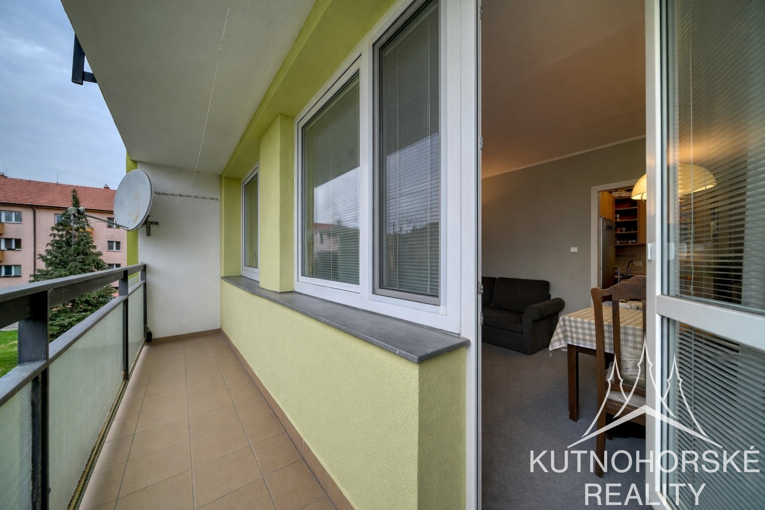 Pronájem bytu 3+1 se dvěma balkony, 67 m², Kutná Hora – Hlouška, ulice Družební