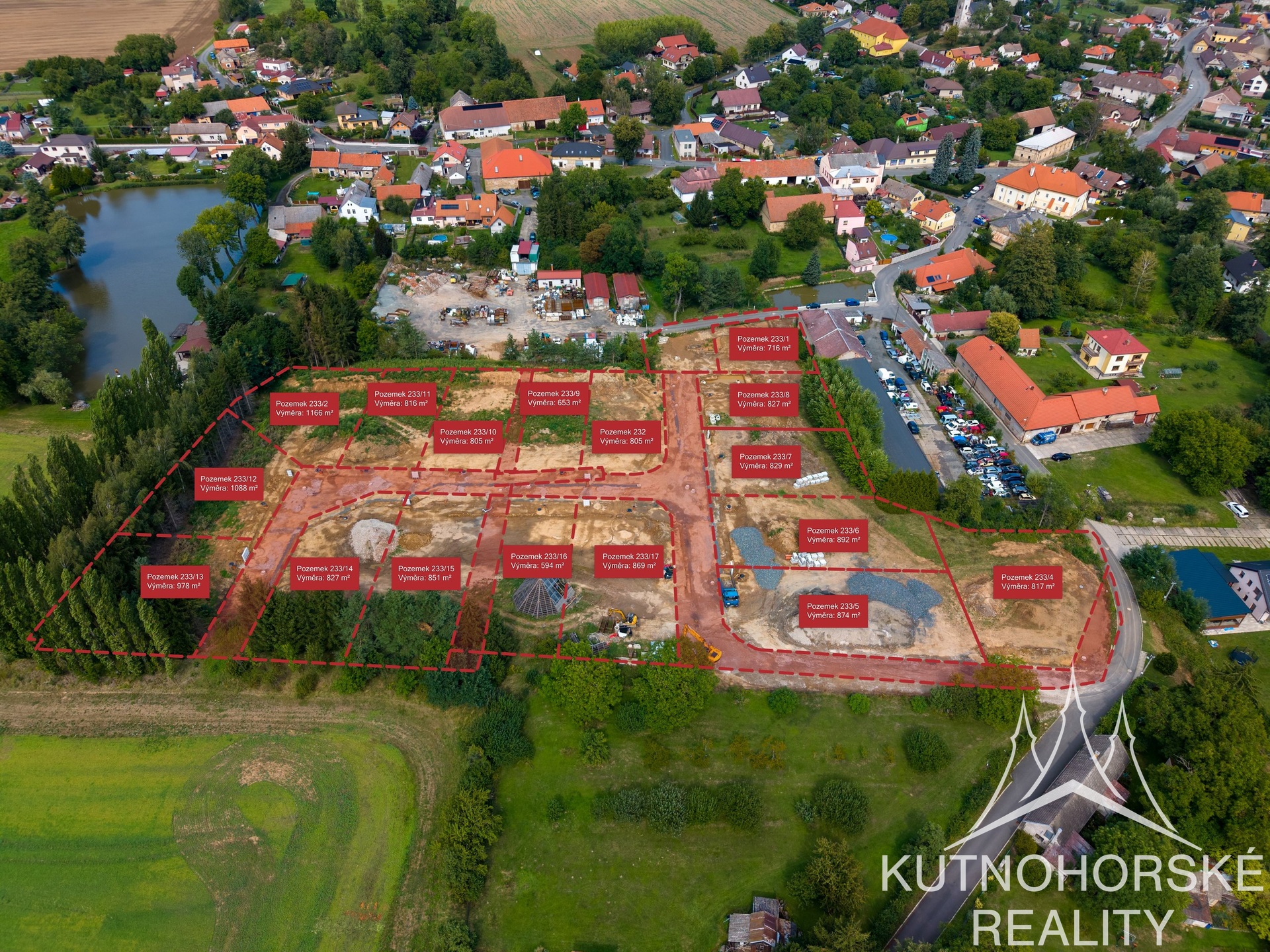 Prodej stavebního pozemku 869 m², Křesetice