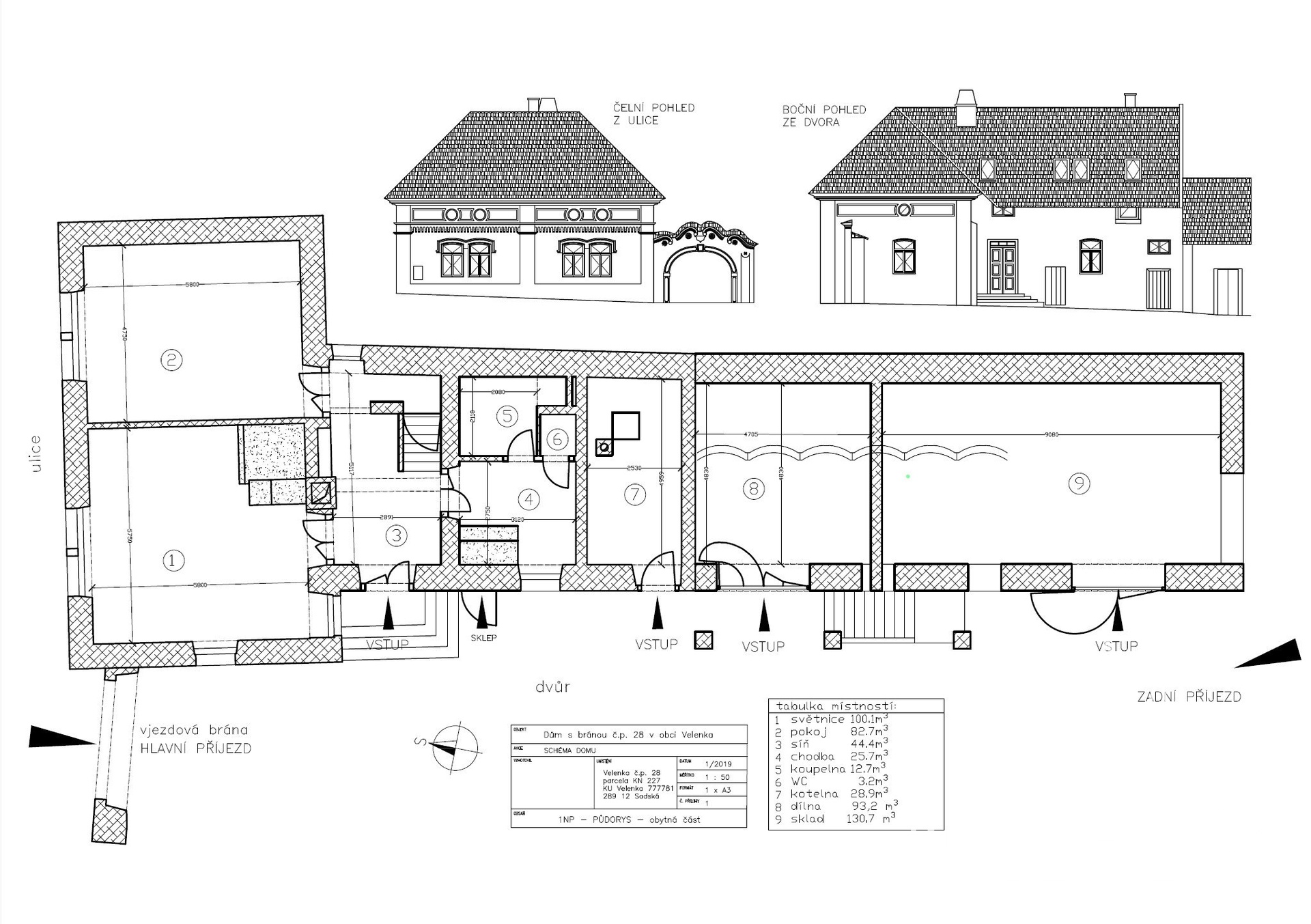 Prodej jedinečné zemědělské usedlosti 414 m², pozemek 1000 m², Velenka